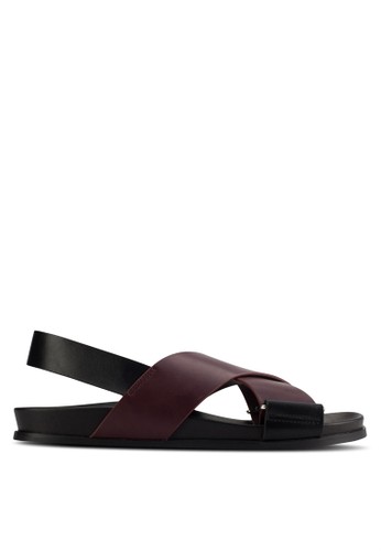 Cross Strap Footbed Sandals