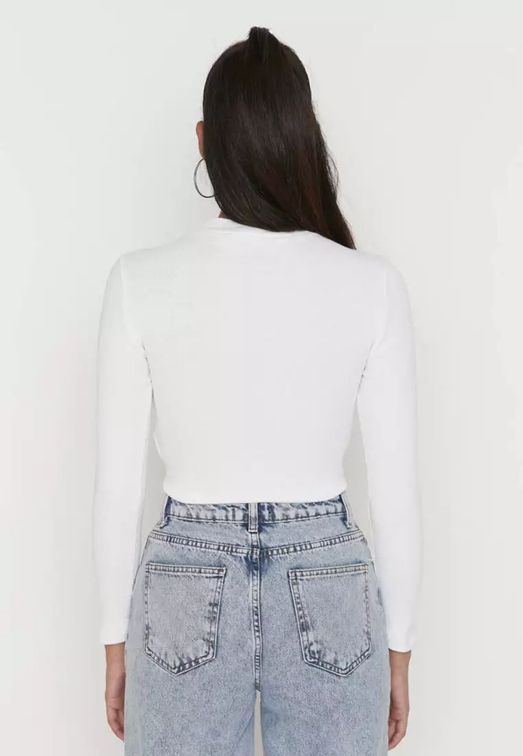 2-Pack Stand Collar Bodysuit Top