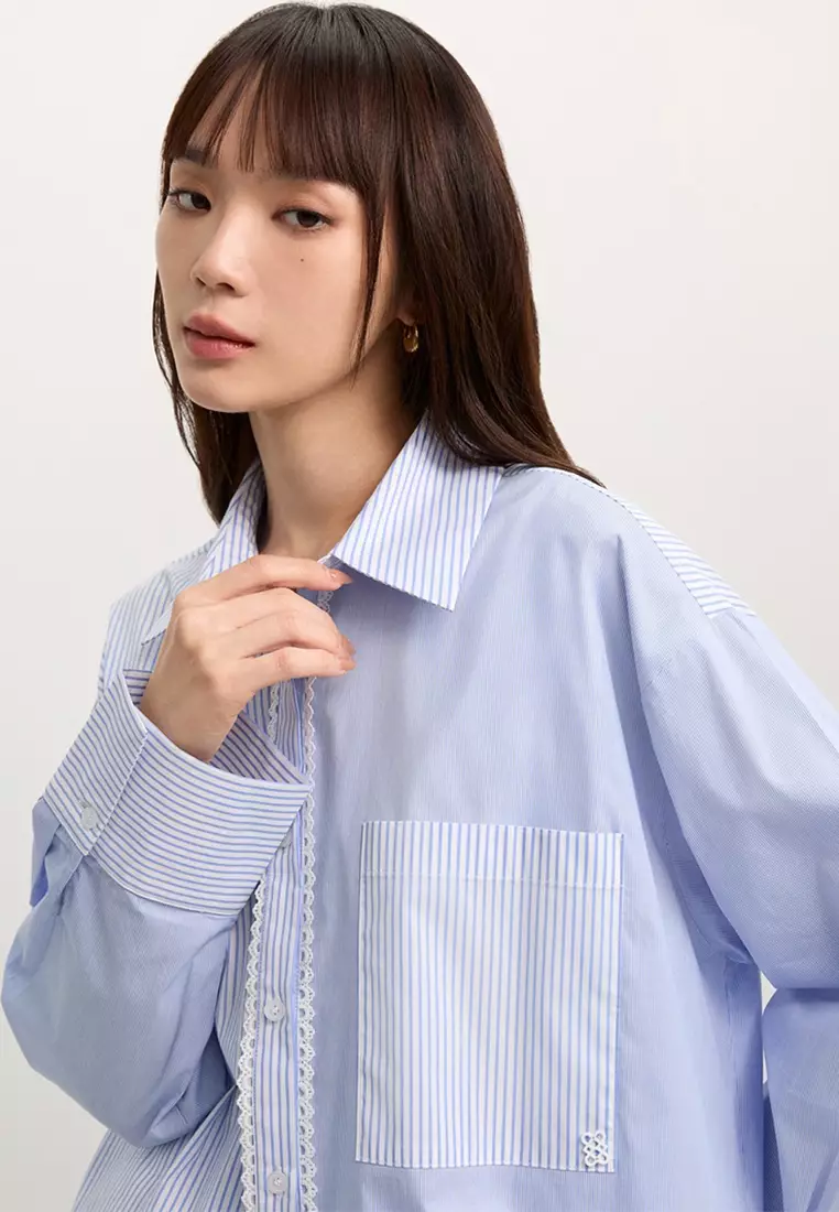 Asymmetric Button-Up Shirt