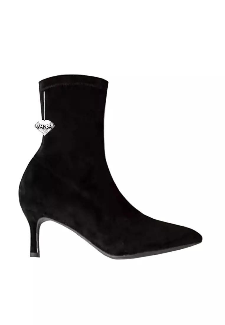 Discount on Twenty Eight Shoes  shoes - SKU: VANSA 5cm Comfortable Elastic Suede Short Boots VSW-B-as.5