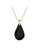 Her Jewellery black and gold Comet Droplets Pendant (Jet Black; Yellow Gold) - Made with premium grade crystals from Austria 21E9CAC81823C5GS_3