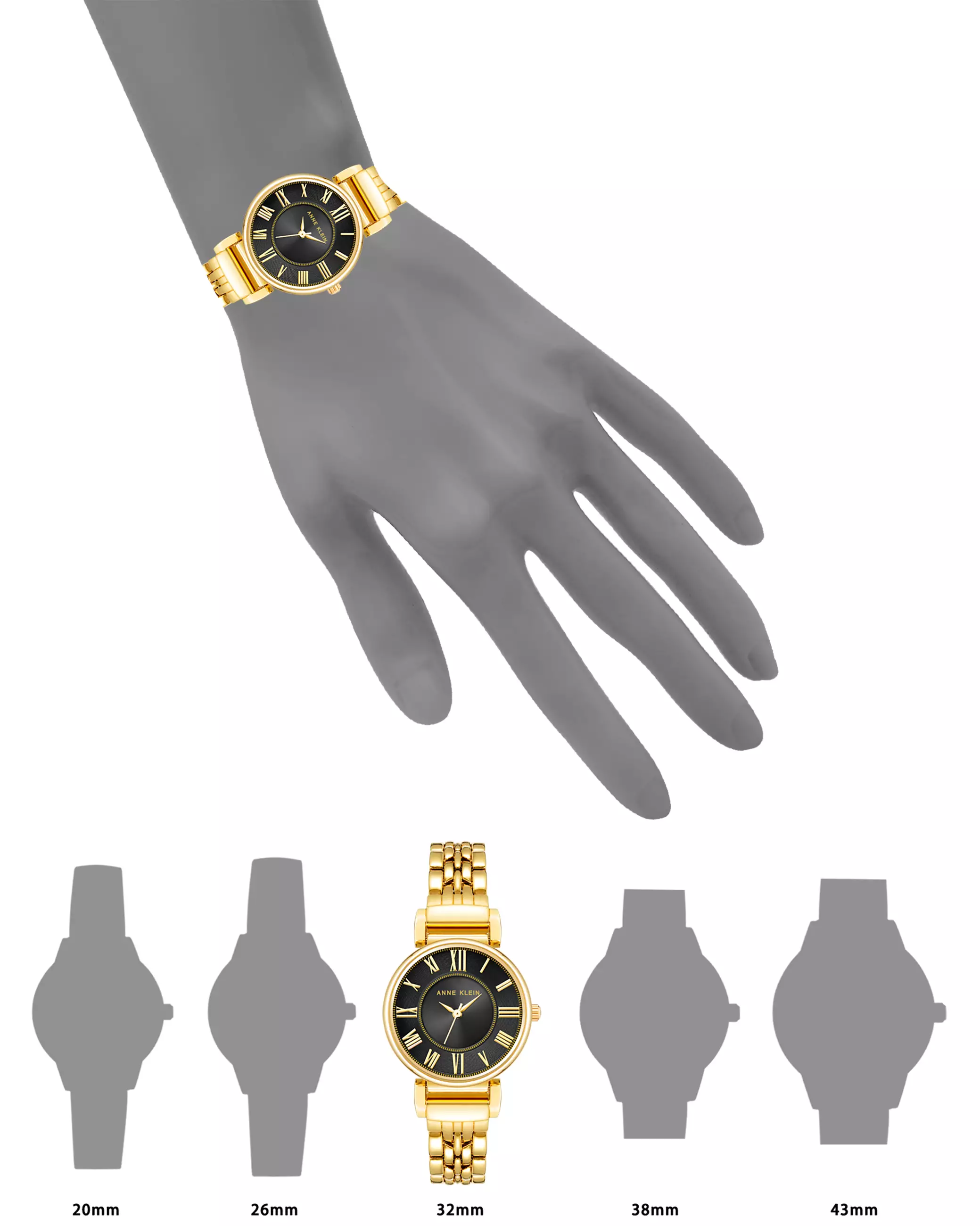 ANNE KLEIN Jam Tangan Wanita Analog AK-2158BKGB