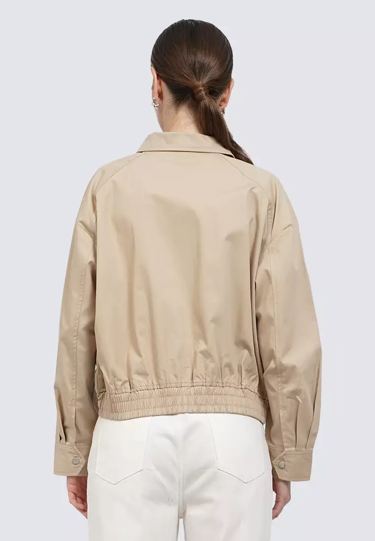 Two-Way Zipped Jacket TAUPE