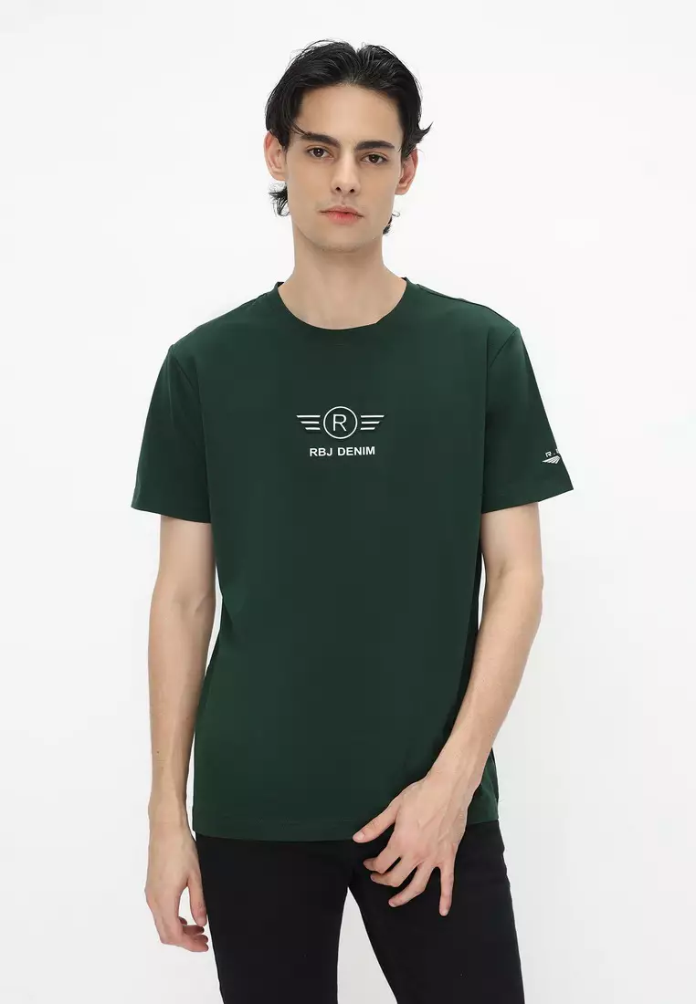 RBJ T-Shirt Cotton Spandex Emboss Pria 2482370801