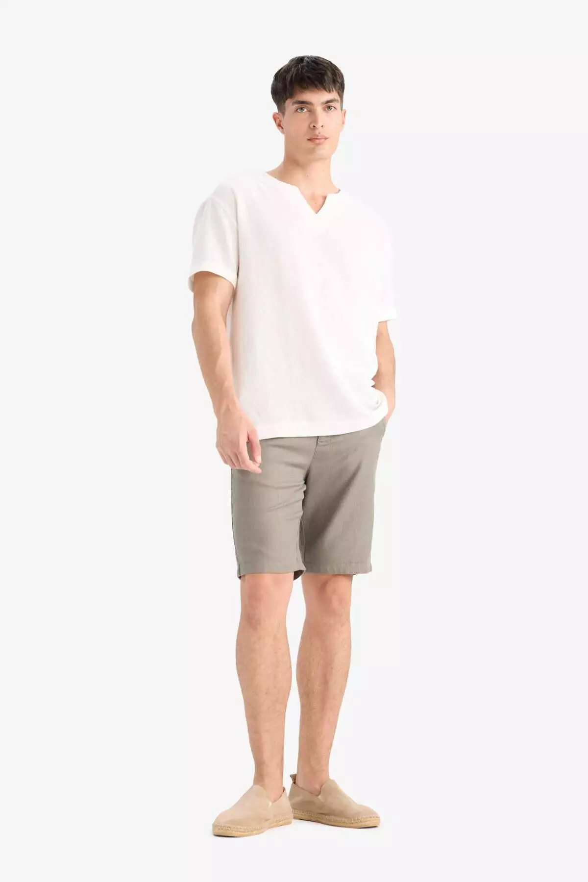 100% Cotton Bermuda Shorts D4268Ax25Sm