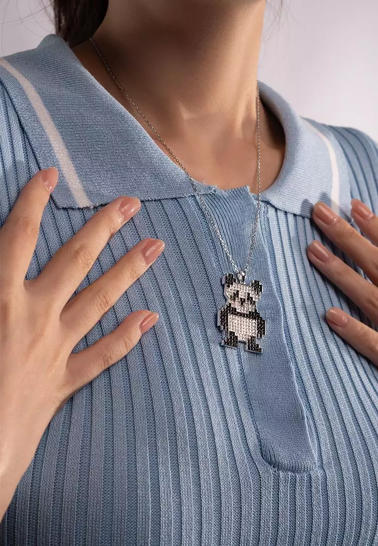 Pixel Giant Panda Pendant 017