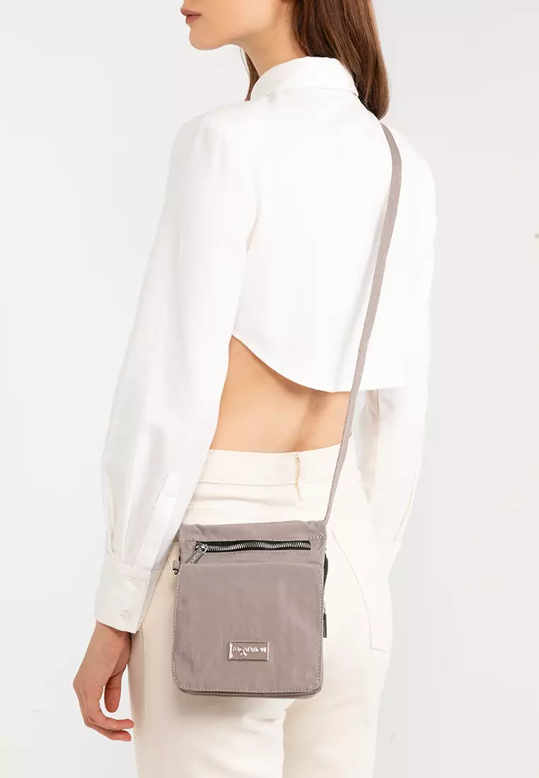 Metallic Series Crinkle Nylon Sling Pouch