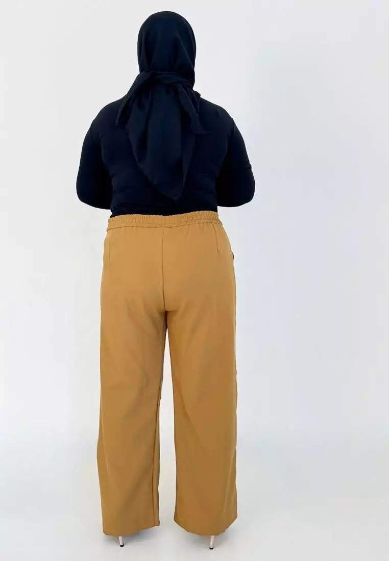 Kia Pants (Celana Basic Kantor) Bigsize - Coklat