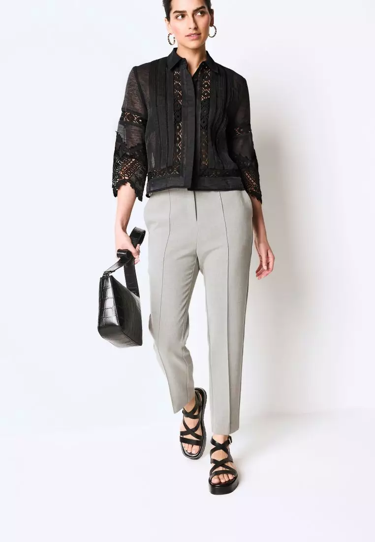 Buy NEXT Lace Insert 3/4 Sleeve Shirt 2025 Online | ZALORA