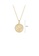 Glamorousky white 925 Sterling Silver Plated Gold Fashion Simple Twelve Constellation Taurus Geometric Round Pendant with Cubic Zirconia and Necklace F8A1EAC98DBEF1GS_2