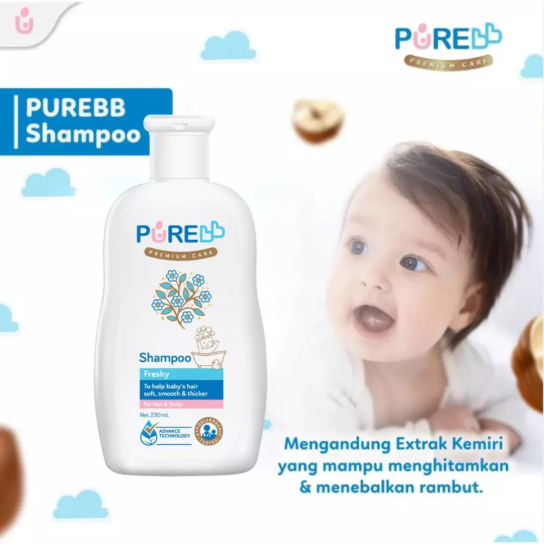 PURE BB Shampoo untuk Bayi Tanpa SLS Freshy 230 ml