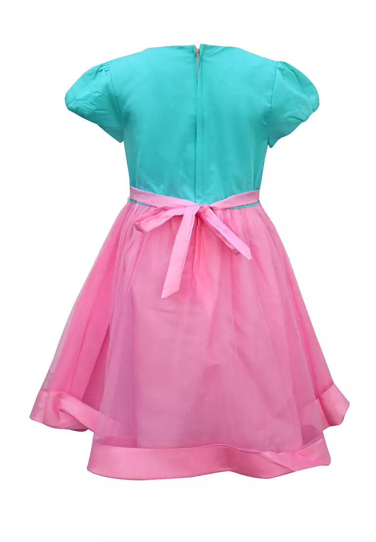 Two Mix Dress Anak Perempuan - Baju Anak Perempuan Fashion Bahan Katun Usia 2-8 Tahun 4114