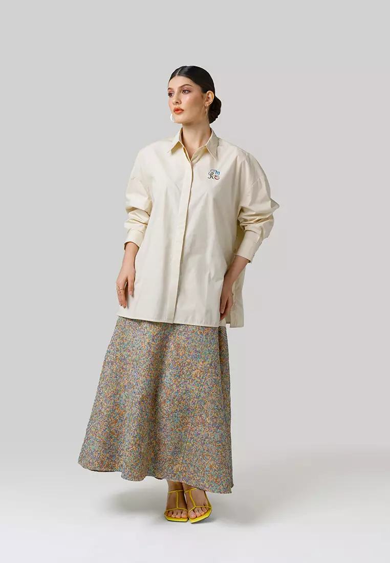 Kami Gale Oversized Top Wheat