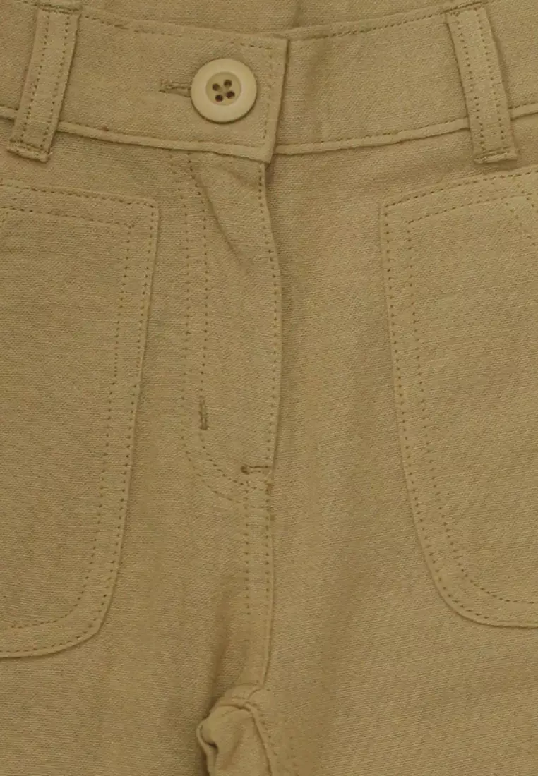 Long Linen Cargo/ Celana Jeans Kargo Anak Perempuan Khaky/ Rodeo Junior Girl Urban Casual