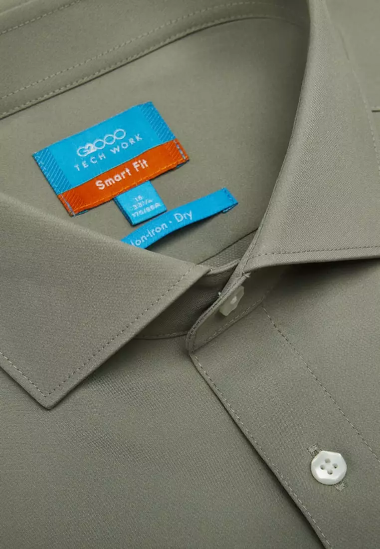 Non-Iron Quick Dry Smart Fit Poplin Shirt