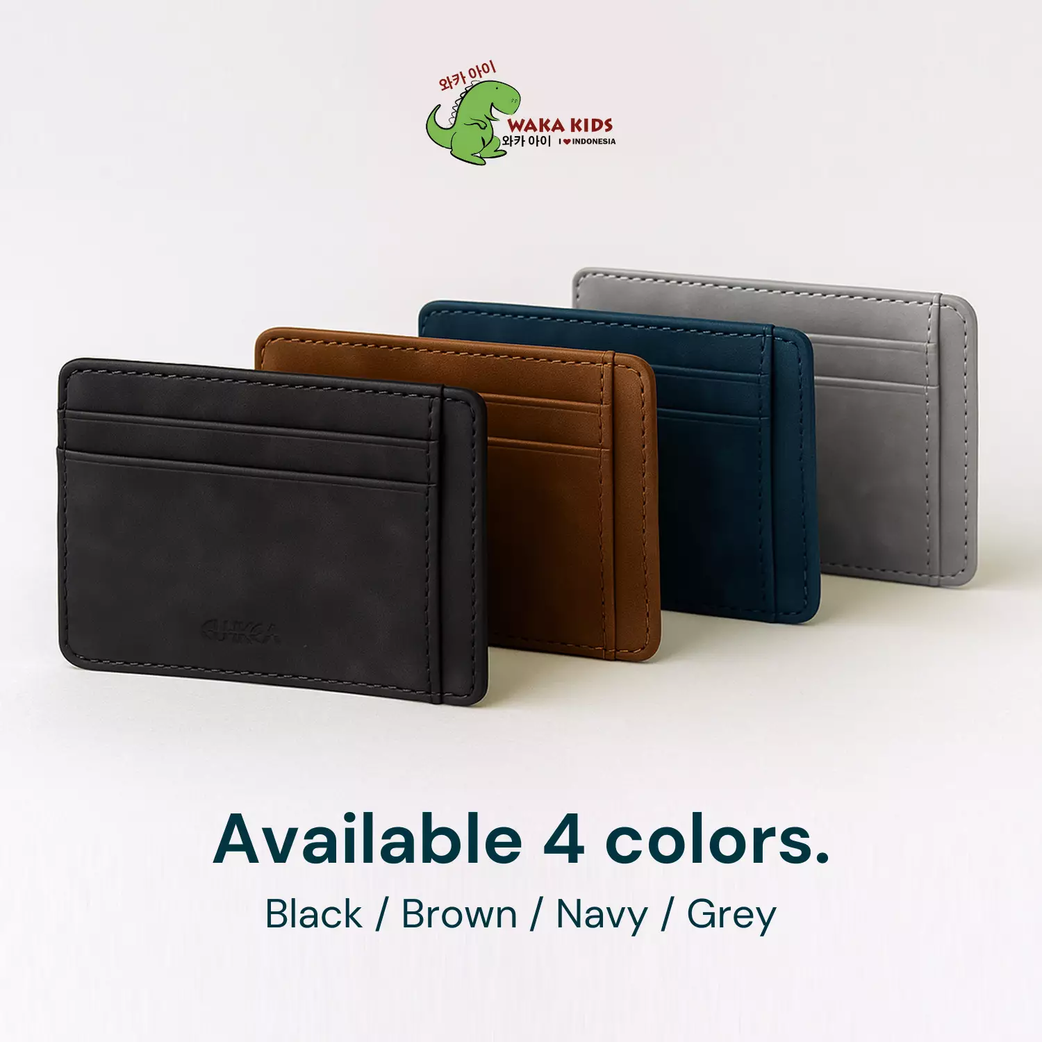 Wakakids Dompet Kartu dan Uang Lipat Pria Wanita Magic Money Clip Mini Wallet Card Holder Tipis Venrz Cokelat