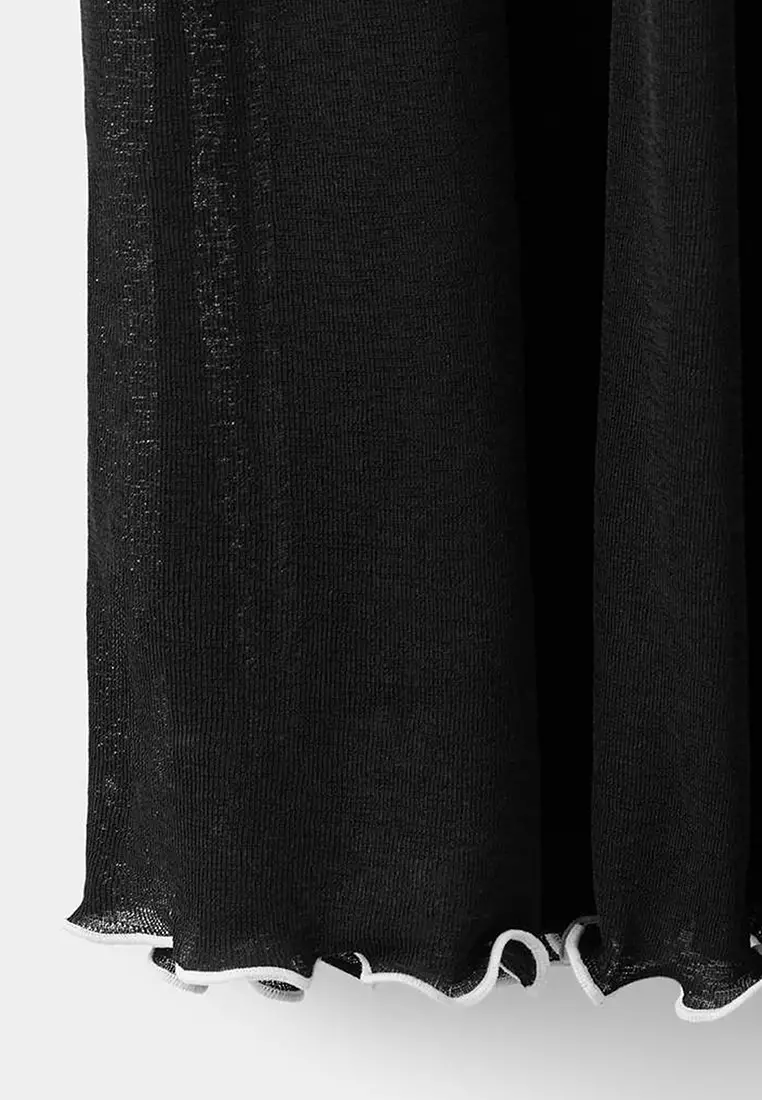 Knit Dress With Contrasting Seam Detail
