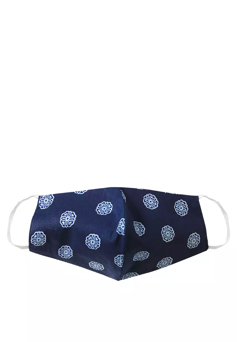 Darren Shirt Kemeja Batik Lengan Panjang Slimfit Biru Trikot