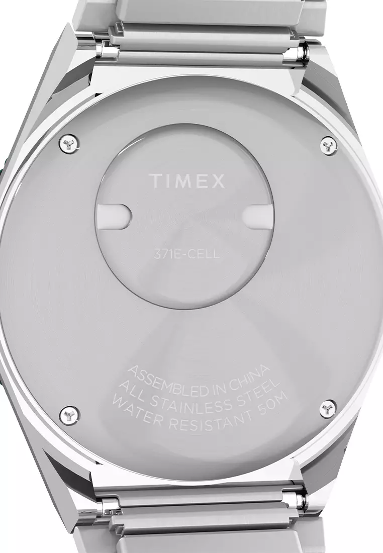 Timex Q Timex® Blue Stainless Steel Analog Quartz Watch For Women TW2W87800
