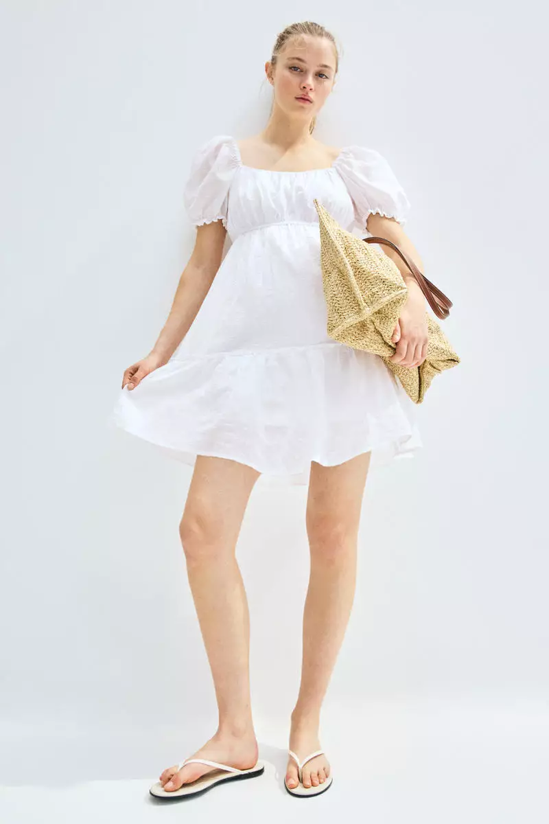 Frill-trimmed dress