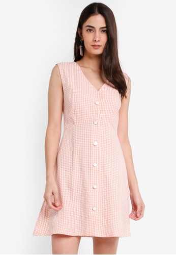 zalora button down dress