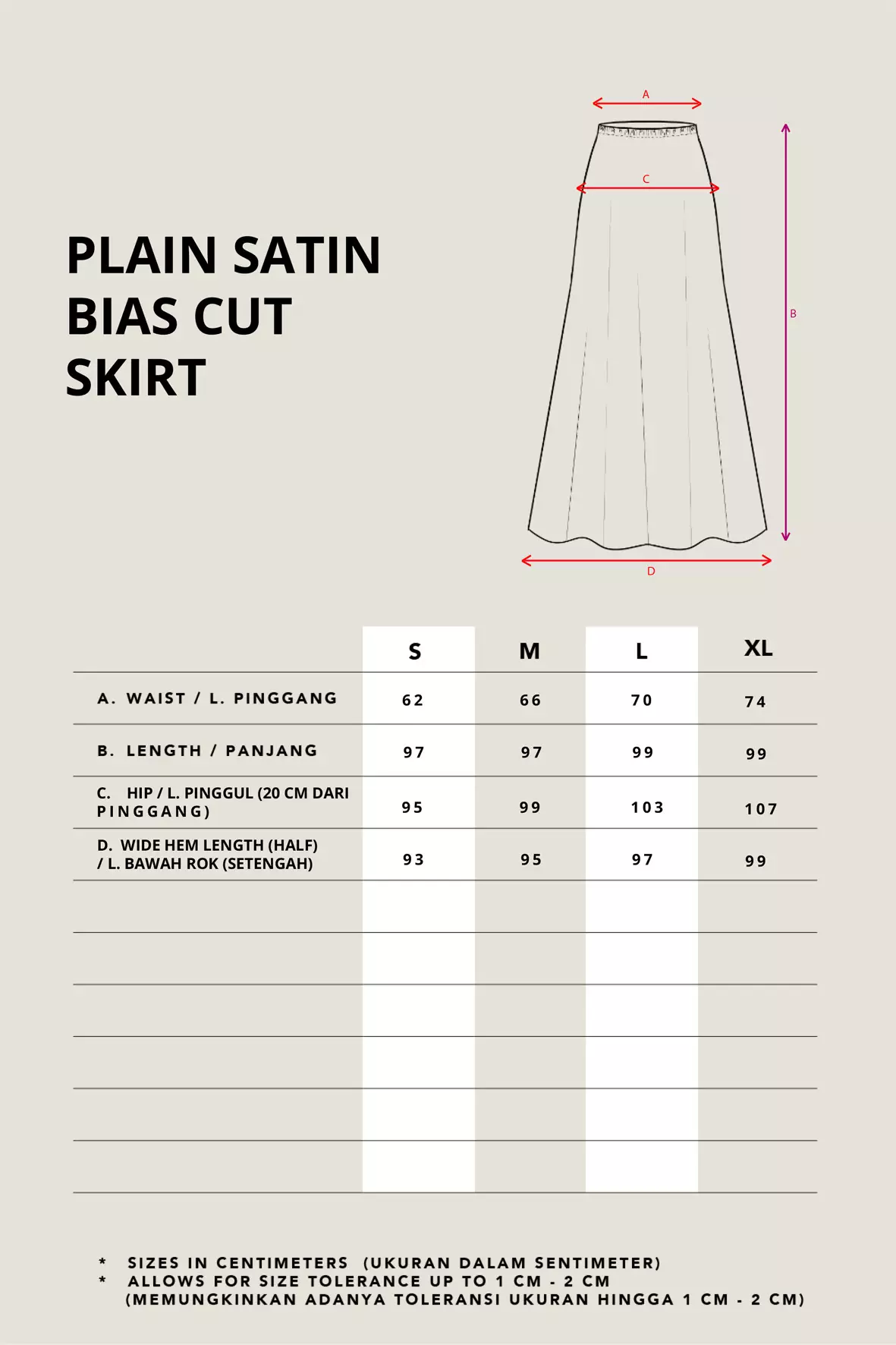 Kami Satin Bias Cut Skirt Black