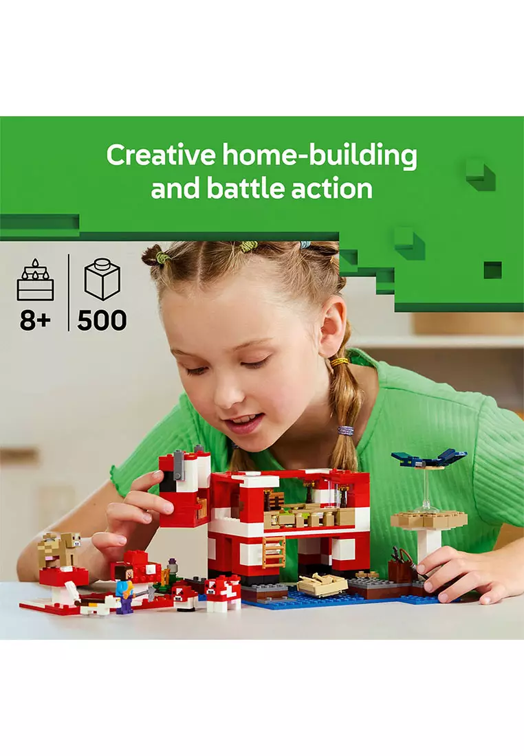 Minecraft 21270 The Mooshroom House, Age 8+, Building Blocks, 2025 (500pcs)