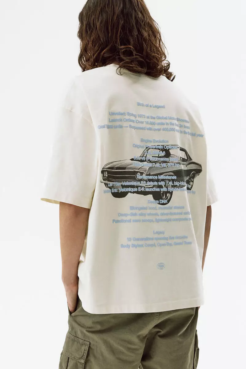 Oversized Fit Printed cotton T-shirt