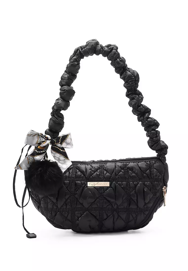 GYKACO KYUMI Black - Tas Wanita Sling Bag - Fashion Top Handle Bag (Import)