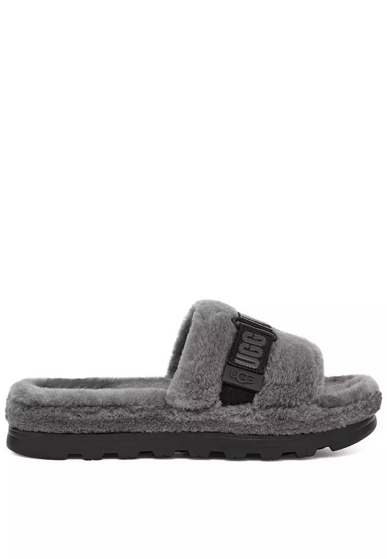 Discount on Ugg  shoes - SKU: Ugg Men's Fluff Up Slipper - Charcoal (1130816-Chrc)