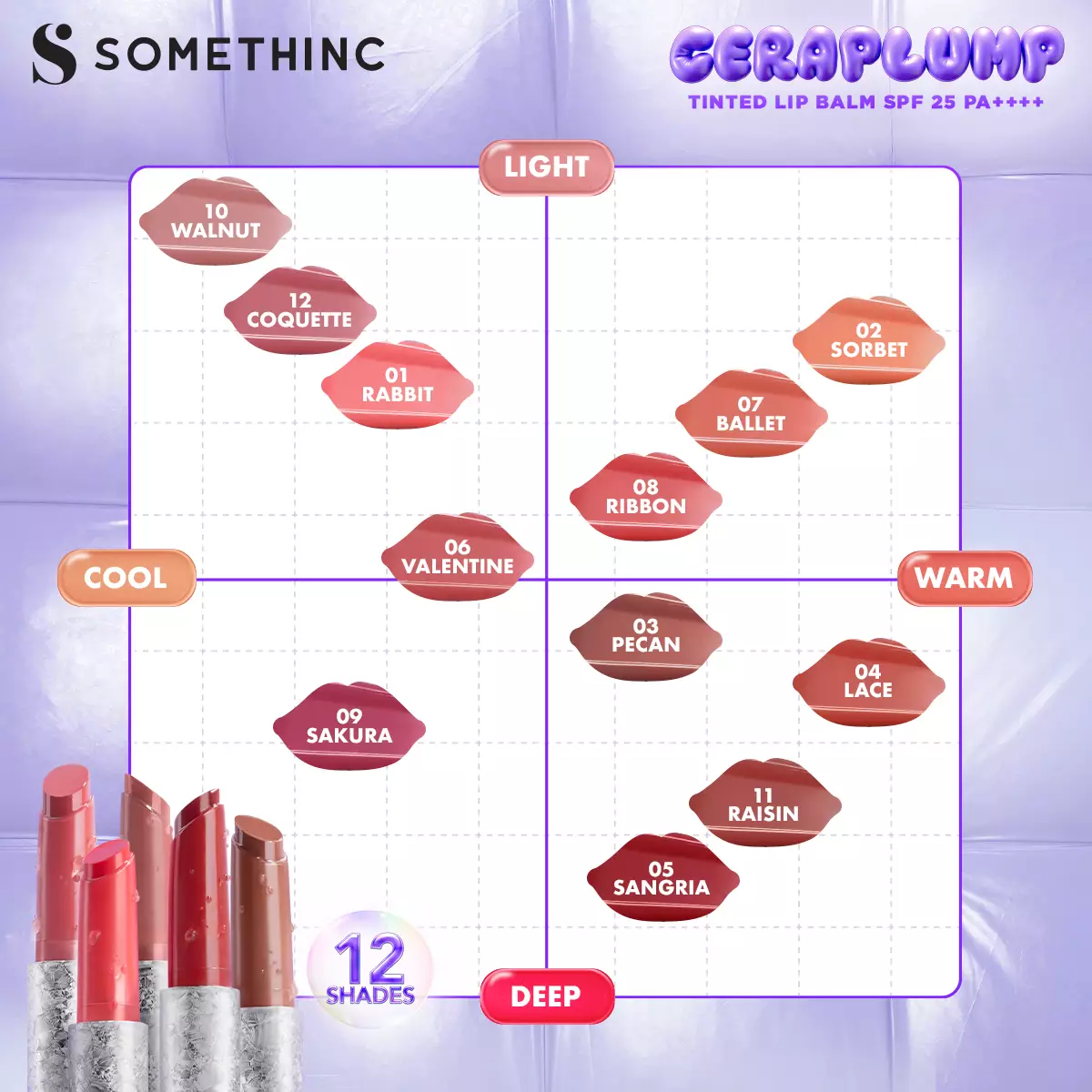 SOMETHINC Ceraplump Tinted Lip Balm SPF25 PA++++ - 10 Walnut