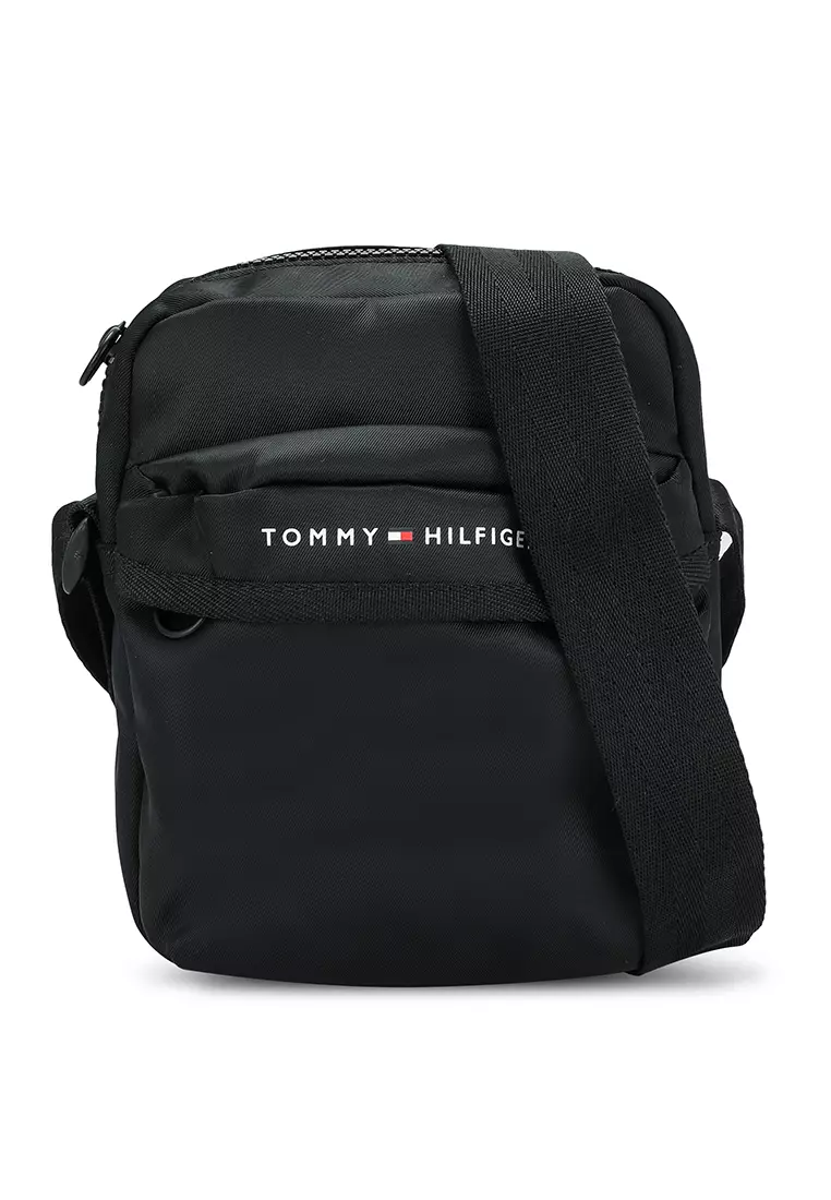 Tommy Hilfiger Coated Canvas Mini Reporter Bag in Black for Men