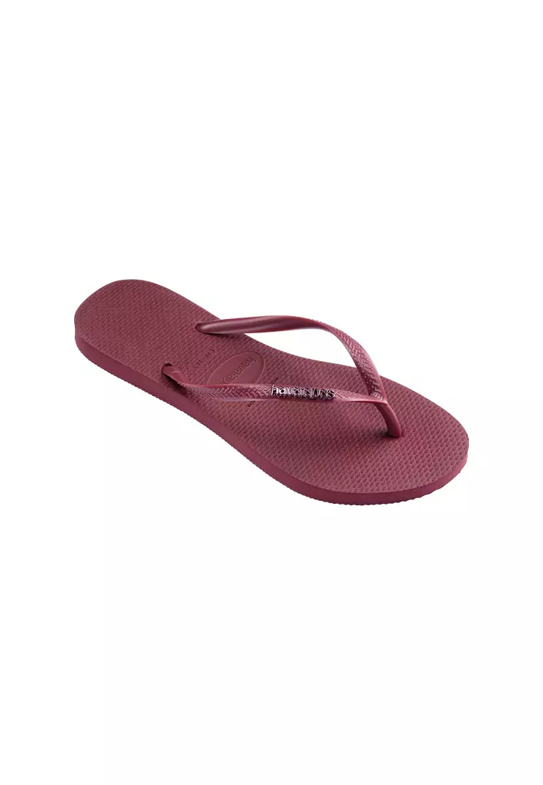 Slim Logo Metallic Flip Flops