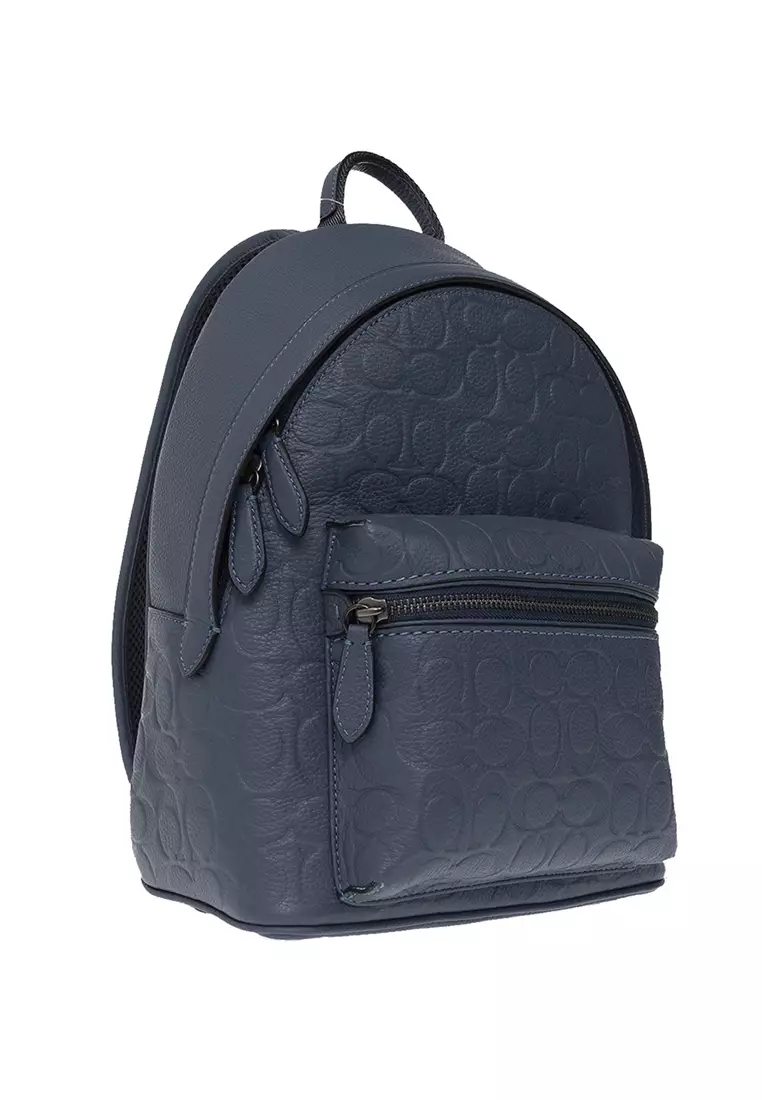 Charter Backpack 24 In Signature Leather Denim CH762