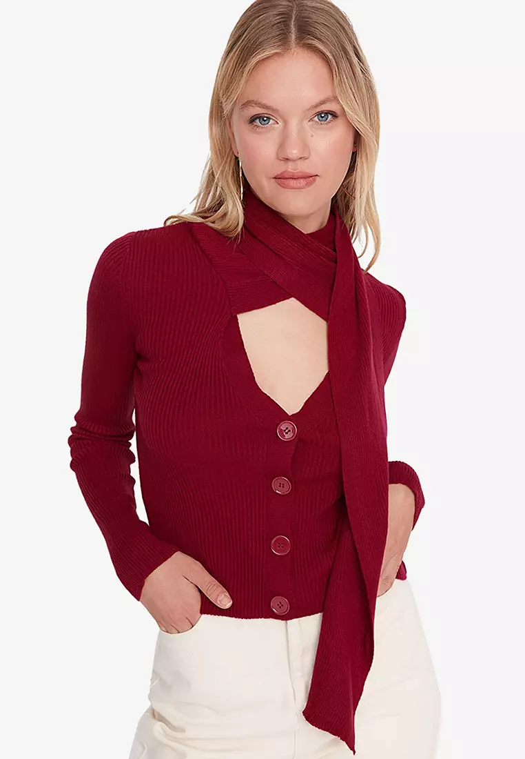 Buy Trendyol Rib Wrap Cardigan 2023 Online ZALORA Singapore