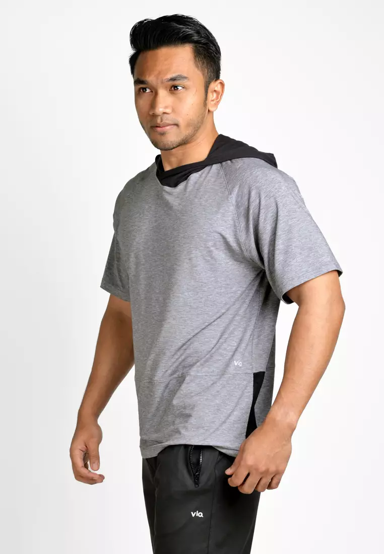 ViQ Men Short Sleeve Hoodie