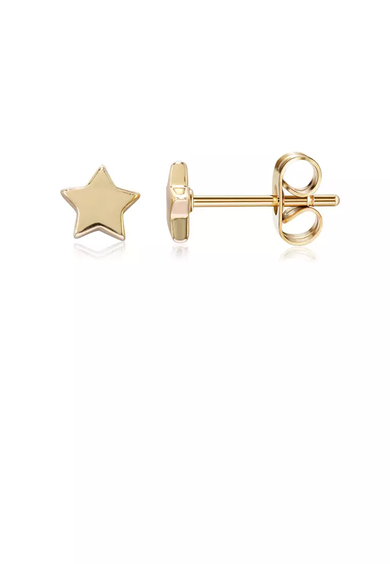 Gold star stud earrings sale