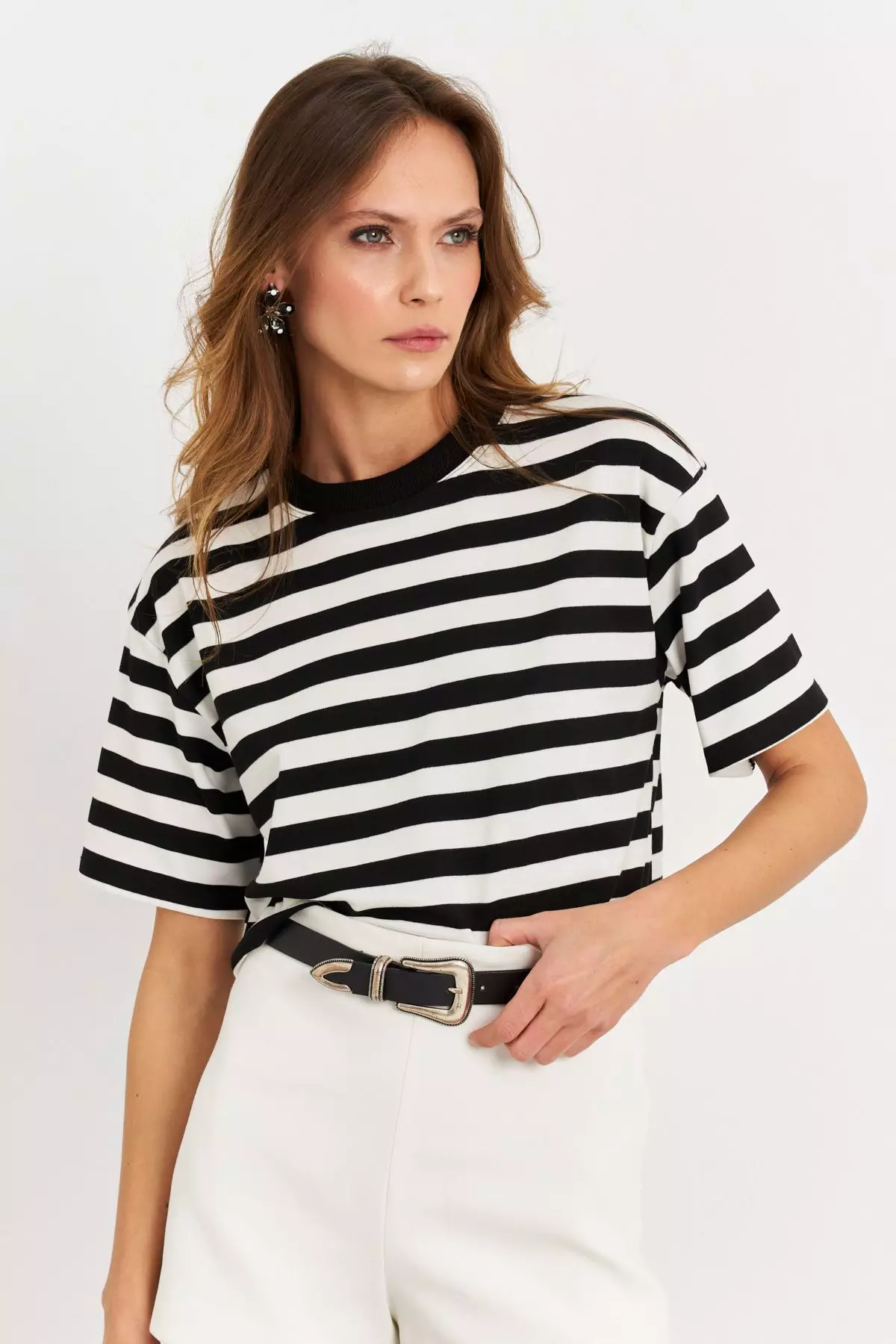 Striped Crop Blouse