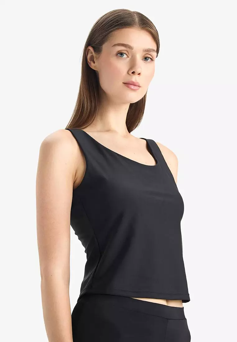 U-Neck Lined Padded Bikini Top