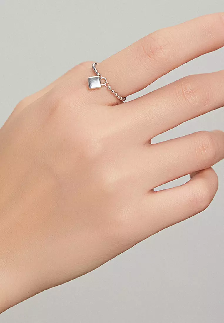 Buy 925 Signature 925 SIGNATURE Solid 925 Sterling Silver Padlock Ball