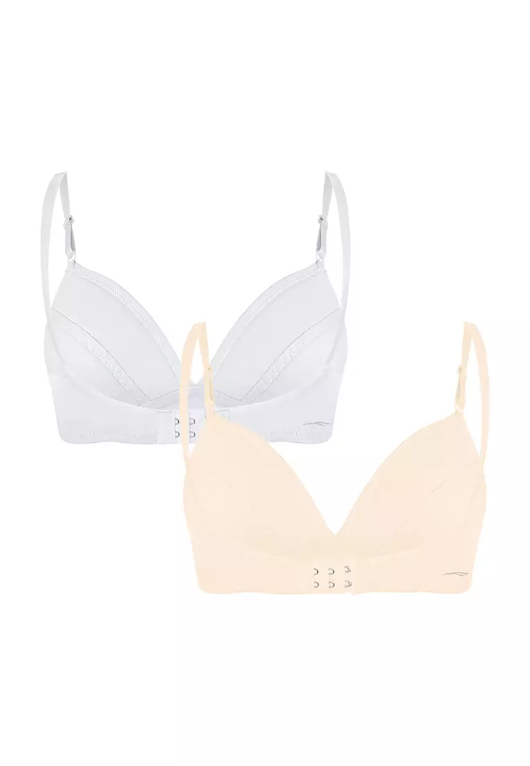 Girly Basics Assorted 2-in-1 Pack Semi-Padded Teens Bra With Adjustable Straps Women Underwear