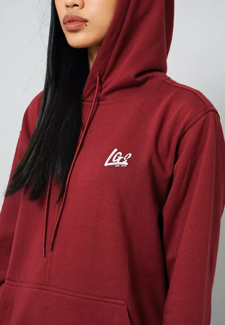 LGS Street - Patched Hoodie - Maroon - Merah - Streetwear - Basic - SH.20.R009.015