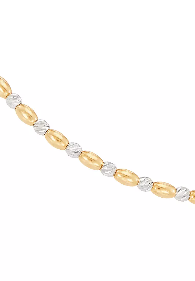 HABIB 585/14K Yellow and White Gold Bangle CJ-4-SCH RW41-Z