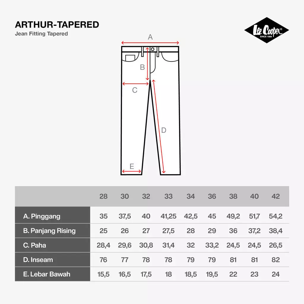 Lee Cooper Tapered Fit Jeans Arthur Worn Light Blue Iceberg