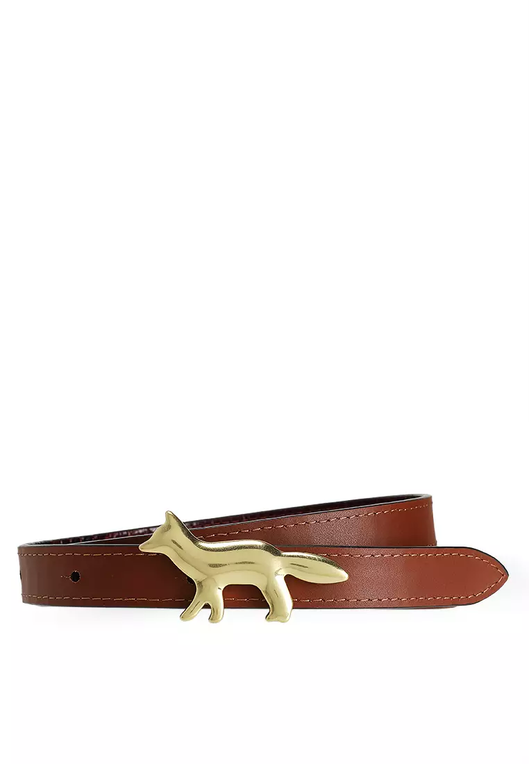 Buy Maison Kitsune Profile Fox Leather Belt 2026 Online | ZALORA