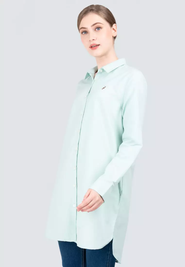 Polo Haus - Women’s Oxford Long Sleeve Shirt Dress WBSDE001