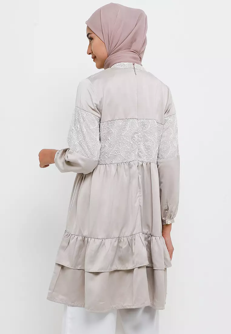 MFMW Zannah Tunik Brukat Beige