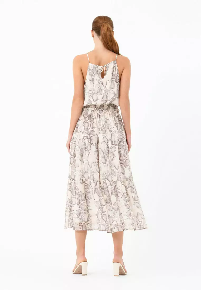 Mannuela Halter Neck Print Dress