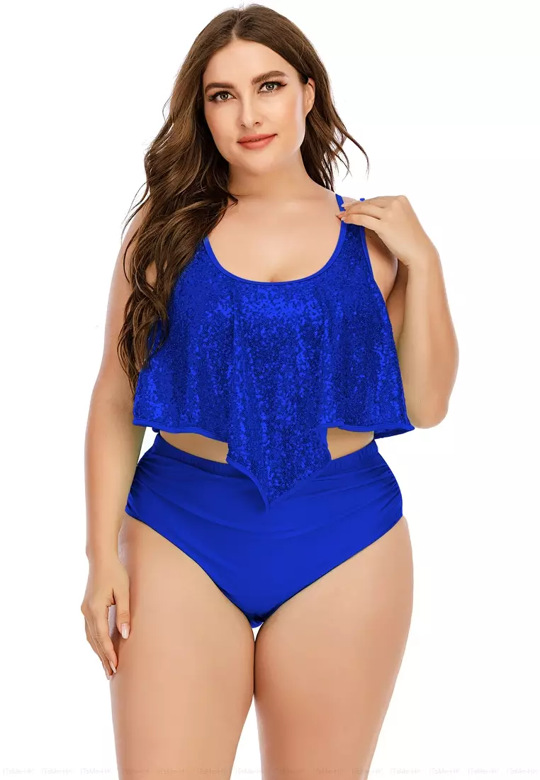 Sequin swimsuit plus size store