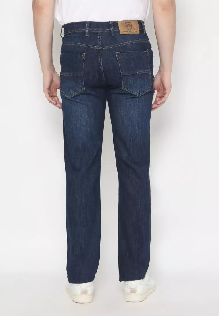 POLICE Celana Jeans Panjang V Pocket Biru Pria